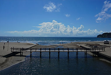 夏の滑川（河口域）